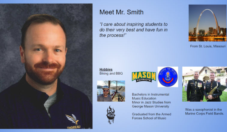picture of mr smith with information about him