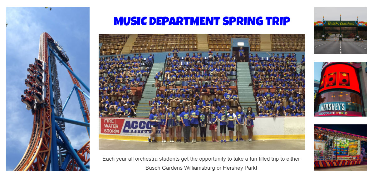 orchestra department spring trip flier